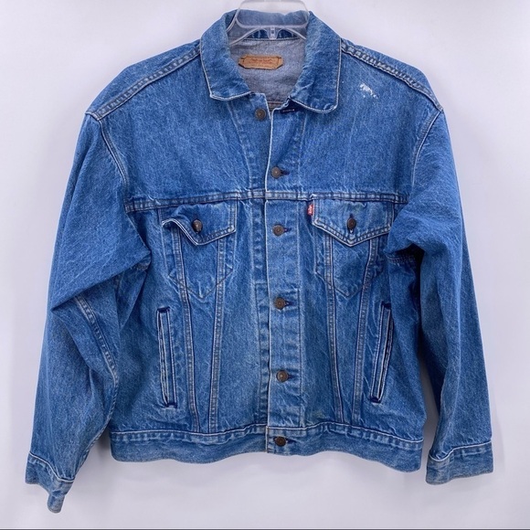 Levi's Vintage 90s Denim Trucker Jacket Large - Picture 1 of 8
